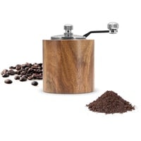 Kaffeemühle Manuell, mit Einstellbarer Mahlgrad, Edelstahl Coffee Bean Grinder, Espressomühle Hand aus Holz mit Kegelmahlwerk, Geeignet für Meersalz, Sichuanpfeffer und Kaffeemühlen,Küchenmühle(klein)