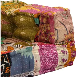 vidaXL 2-Sitzer Modularer Pouf Patchwork Stoff