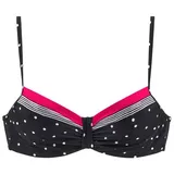 LASCANA Bügel-Bikini-Top Damen Schwarz/Rot 36 Cup F