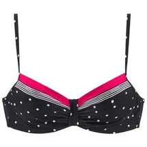 LASCANA Bügel-Bikini-Top Damen Schwarz/Rot 36 Cup F