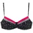 LASCANA Bügel-Bikini-Top Damen Schwarz/Rot 36 Cup F