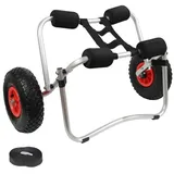 Baumarktplus Kajakwagen klappbar Alugestell mit Polsterung Lufträder Kanuwagen bis 80 kg i...