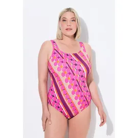 Ulla Popken Badeanzug Punkte ohne Softcups Rundhals Rosa 46
