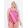 Ulla Popken Badeanzug Punkte ohne Softcups Rundhals Rosa 46