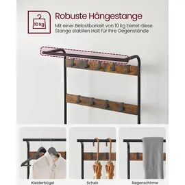 VASAGLE HSR40B 72 x 183 x 34 cm vintagebraun-schwarz / braun