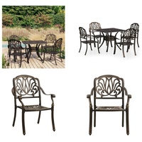 vidaXL 5 tlg. Bistro Set Aluminiumguss Bronzen - Bistroset - Bistrosets - Bistro-Set - Bistro-Sets