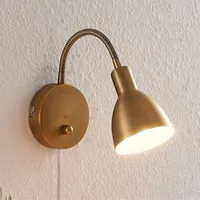 LINDBY Wandleuchte, Wandlampe Innen 'Amrei' dimmbar für Wohnzimmer &