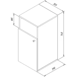 VCM Wäscheschrank Wäschetruhe Wäschebox Dreso L 1f