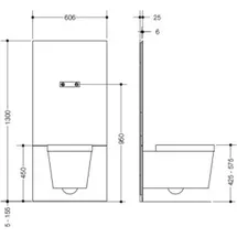 Hewi S 50 WC-Modul Höhenverstellbar