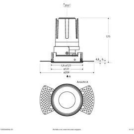 EVN Lichttechnik LED-Einbauleuchte 1 schwenkbar Kunststoff F02R09SM2540L15P
