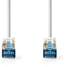 Nedis Cat 6a Kabel | S/FTP | RJ45 Stecker | RJ45 Stecker | 3.00 m | Snagless | Rund | LSZH | Weiss | Label