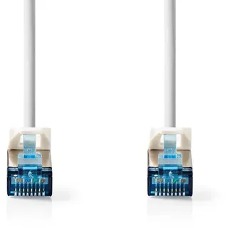 Nedis Cat 6a Kabel | S/FTP | RJ45 Stecker | RJ45 Stecker | 3.00 m | Snagless | Rund | LSZH | Weiss | Label