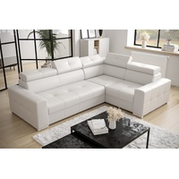 JVmoebel Ecksofa, Ecksofa Couch Polsterung Wohnzimmer Leder L-Form weiß