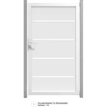 GROJA Einzeltor 100 x 180 cm Silber/Glas