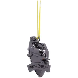 Nemesis Now Harry Potter Christbaumanhänger Hufflepuff Crest (Silver) 6 cm