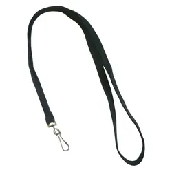 Umhängeband / Lanyards / Schlüsselanhänger aus Polyester mit drehbarem Simplexhaken, Farbe: schwarz - 10 Bänder