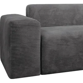 Juskys Sofa in L-Form Vals rechts Dunkelgrau