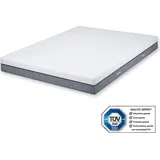 Genius eazzzy Matratze Deluxe 160x200 cm - orthopädische Visco Kaltschaummatratze mit 8-Zonen und 20cm hoch, Härtegrad H2-H3 | Komfort,