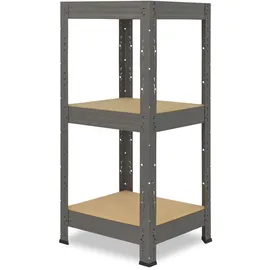 shelfplaza PRO 90x60x60 cm Schwerlastregal in grau mit 3 Böden und 200 kg Traglast pro Boden