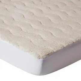 Homescapes Fleece-Matratzentopper 160 x 200 cm weiß