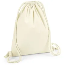 Westford Mill Premium Bio Baumwoll Turnbeutel Sportbeutel W260 natural 37 x 46 cm