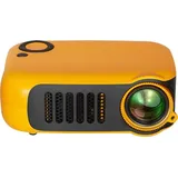 INF Tragbarer Mini Projektor - EU Stecker, Heimkino, Studentenwohnheim Projektor - Orange
