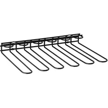 APS 93401 Gläserschiene/Glashalter aus Metall, schwarz, pulverbeschichtet
