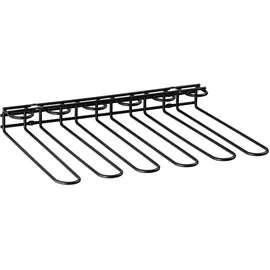APS 93401 Gläserschiene/Glashalter aus Metall, schwarz, pulverbeschichtet