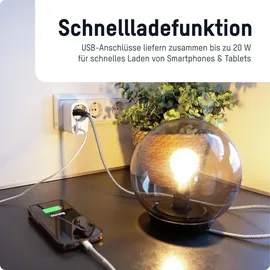 Ansmann HS220 USB C & USB A Ladegerät zum Schnellladen