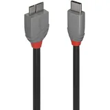 Lindy 36621, - USB 3.2 Typ C auf Micro-B Kabel, 1 m