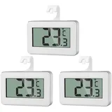 3 Mini Kühlschrank Thermometer Digital, Innen und Gefrierschrank, Mit Frost A...