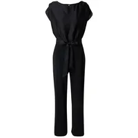 Swing Jumpsuit mit Rundhalsausschnitt, Black, 44
