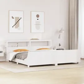 vidaXL Massivholzbett 180 x 200 cm Weiß