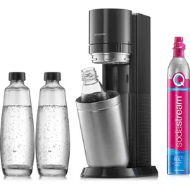 Sodastream Duo titan + 2 Glaskaraffen + Zylinder