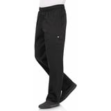 Chef Works Unisex Classic Fit Cargo Kochhose Schwarz, Größe: XS / Extra Small, Bundweite: 26 - 28 Zoll, Schrittlänge: 32 Zoll, Elastischer Bund | B222-XS