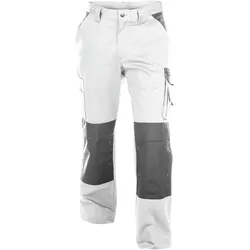 DASSY® Boston 245 gr. Zweifarbige Bundhose mit Kniepolstertaschen - weiß/zementgrau - 42