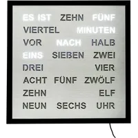 AMS Wanduhr (Quarzuhr, Digitaluhr, Wohnzimmer, Esszimmer, Küche, Arbeitszimmer,Büro) schwarz