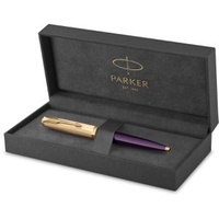 Parker Kugelschreiber 51 DeLuxe Plum G.C., violett/gold, Edelharz, Schreibfarbe schwarz