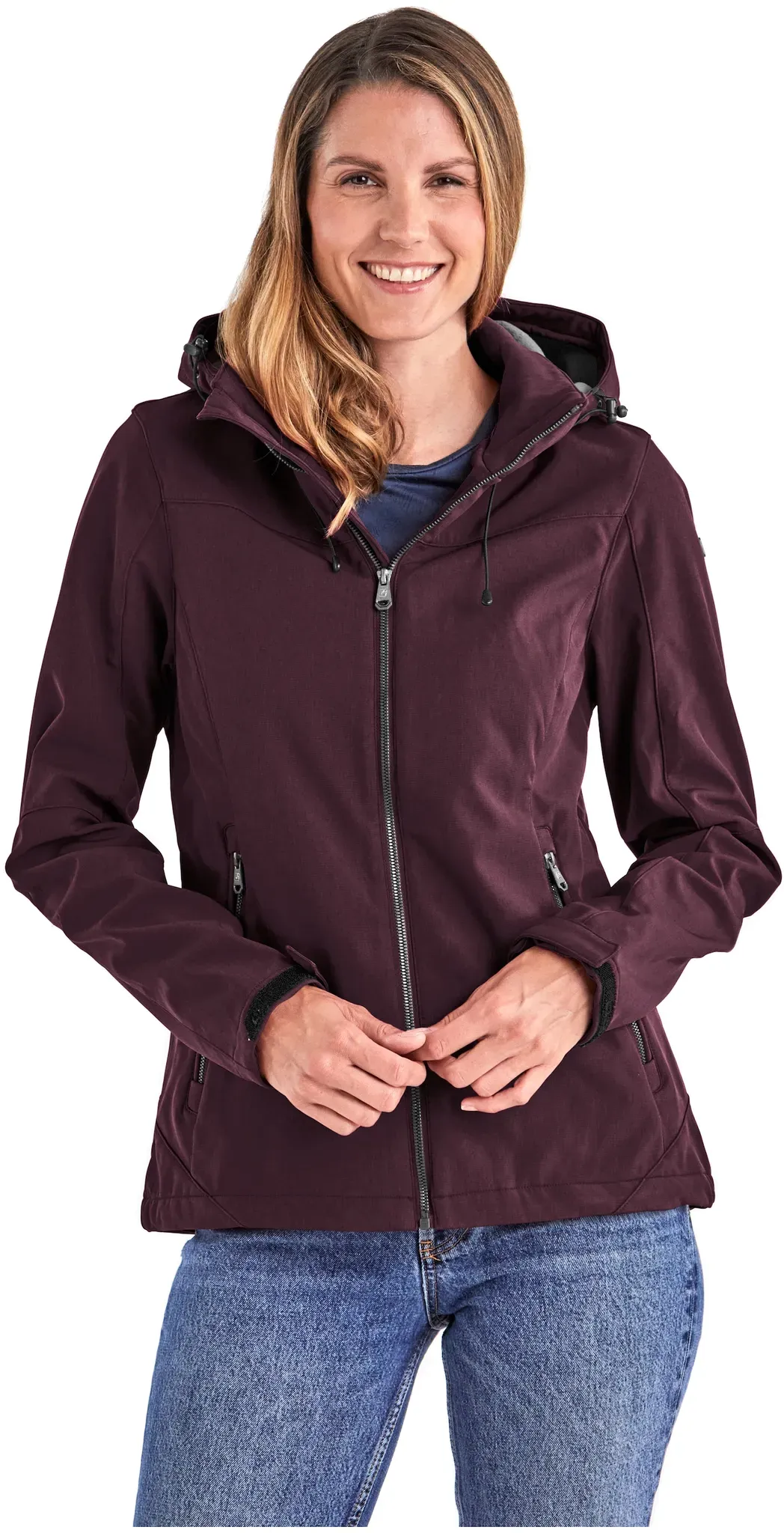 Softshelljacke »Damen Softshelljacke«, Gr. 38, brombeer, , 65717508-38