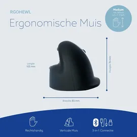 R-Go Tools HE Ergo Vertical Mouse M Schwarz