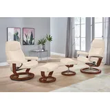 Stressless Stressless® Relaxsessel »Garda«, (Set, Relaxsessel mit Hocker), mit Hocker, mit Classic Base, Größe M, Gestell Braun, beige