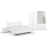 inosign by rauch Schlafzimmer-Set INOSIGN BY RAUCH "Komplettschlafzimmer Schlafzimmer Challenger (Set 4-teilig)", weiß (alpinweiß), Schrank 4-trg.