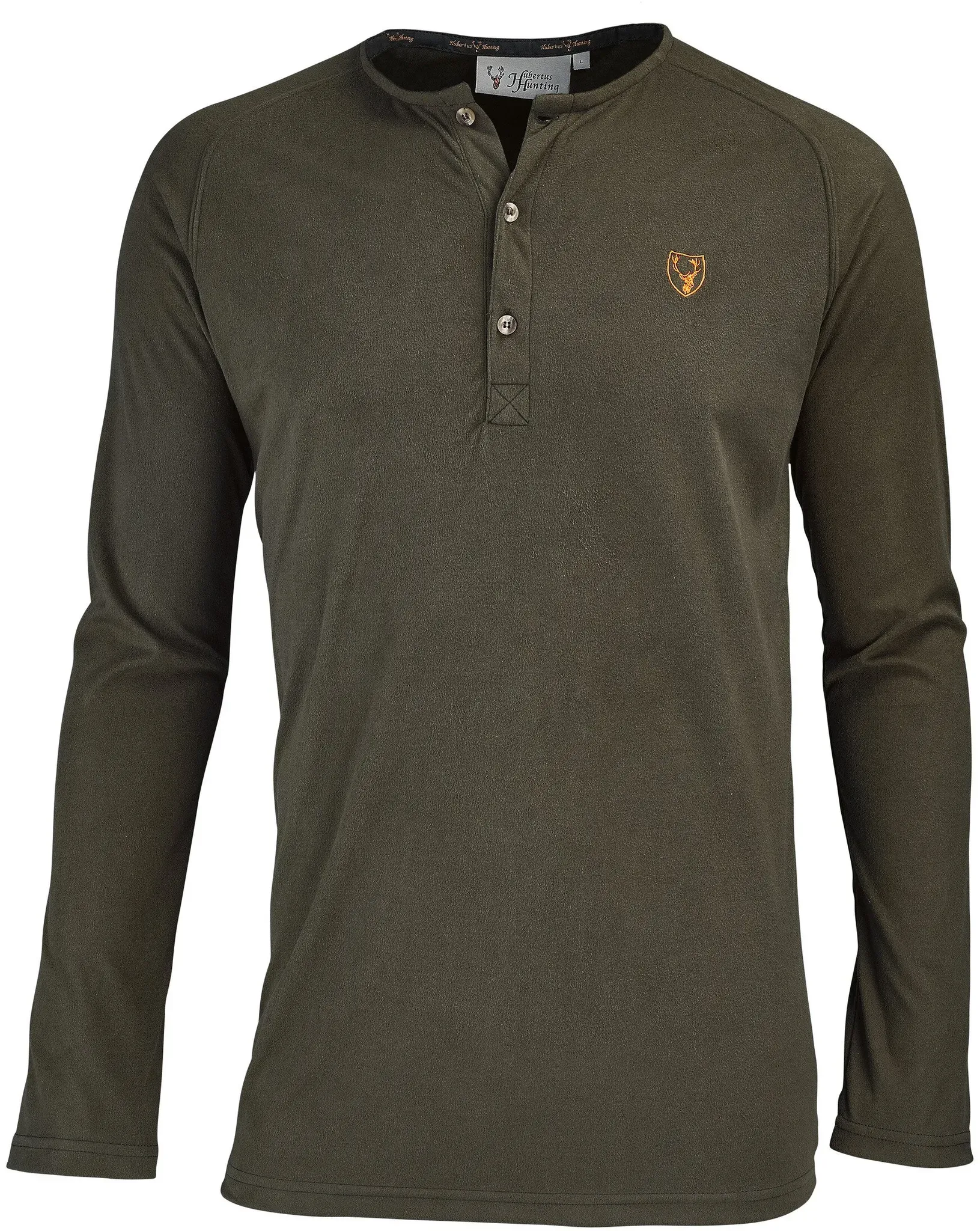 Hubertus Funktionsshirt mit Knopfleiste, oliv, XL