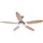 GLOBO Lighting - LED Deckenventilator mit Beleuchtung Deckenventilator mit Zugschalter, Sommer Winter, Flügel wendbar braun graphit 3 Stufen, 1x E14