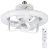 Laybasic Deckenventilator Deckenventilator mit Beleuchtung e27 RGB Ventilator Lampe Schlafzimmer, 3 Windgeschwindigkeiten Fernbedienung 10% bis 100% Helligkeit