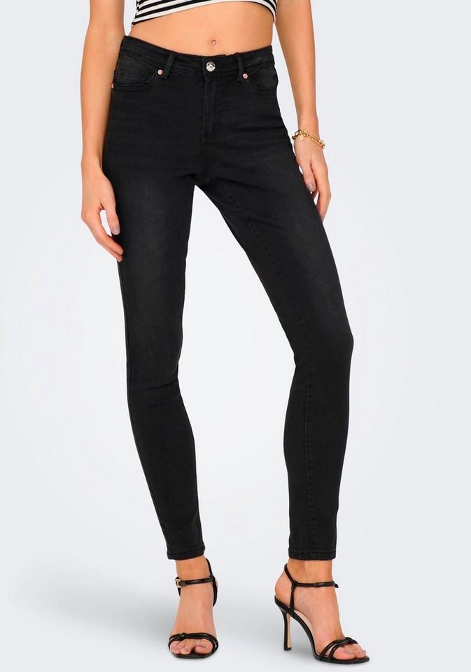 ONLY Skinny-fit-Jeans ONLWAUW MID SK BJ1097 schwarz XS