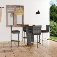 vidaXL Gartenbar Set 5-tlg. Grau