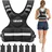 Vevor Gewichtsweste Verstellbar mit 6 Gewichtsbeuteln à 1 lbs für Individuelles Training, X-förmige Fitnessweste mit Reflektorstreifen und Schnallenriemen für Krafttraining Laufen und Joggen Schwarz