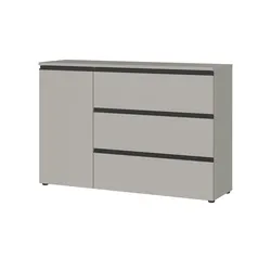 uno Sideboard  Beta , grau , Maße (cm): B: 135 H: 91 T: 41.0