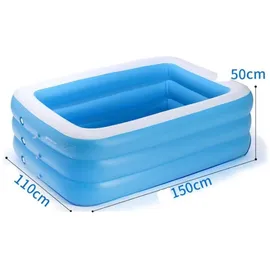 tinisu Aufblasbarer Kinderpool 150 x 110 x 50 cm (B)